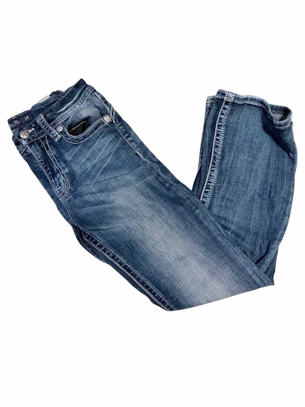 Miss Me Curvy Bootcut embroidered Jeans size 28